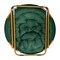 Flash Furniture Gwen 38 Oversize Portable Faux Fur Folding Saucer Moon Chair, Emerald Faux Fur/Soft Gold Frame FV-FMC-025-EMRLD-SGD-GG - alternate 7